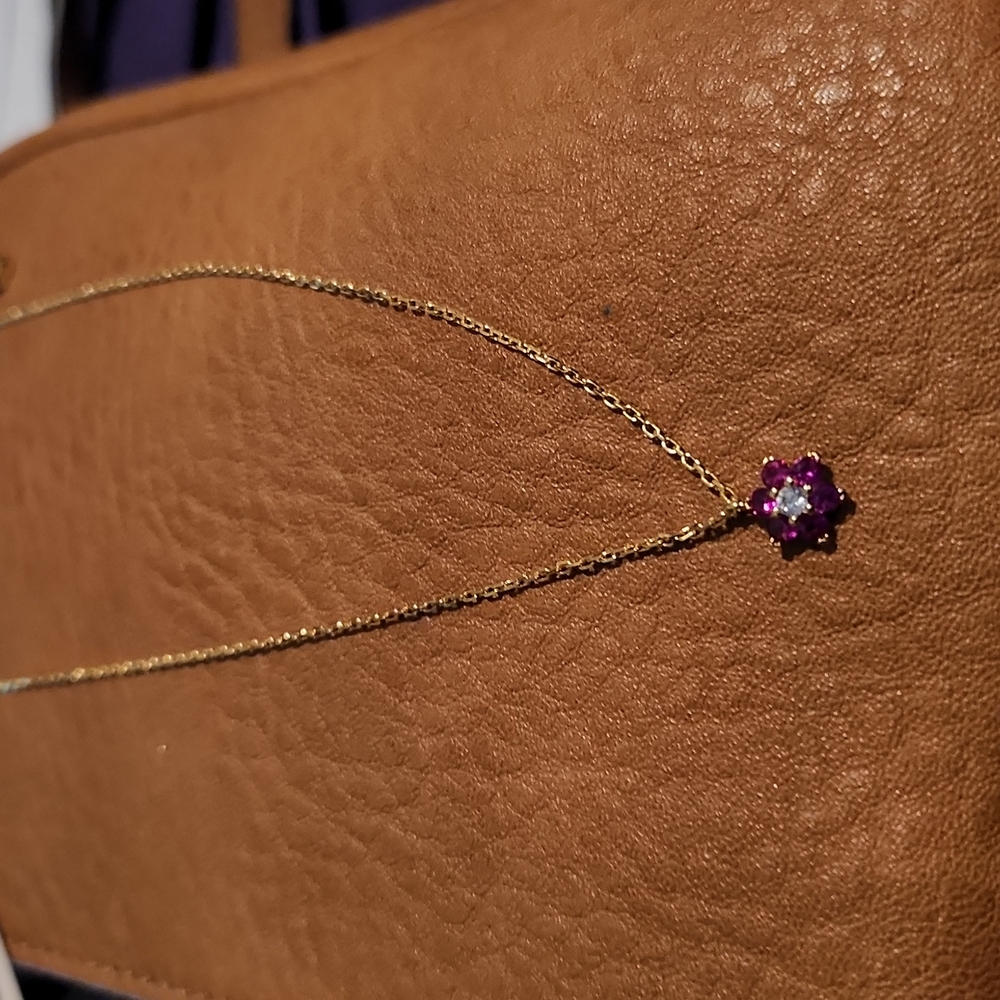 kate spade new york MIOSOTIS FLOWER MINI PENDANT NECKLACE